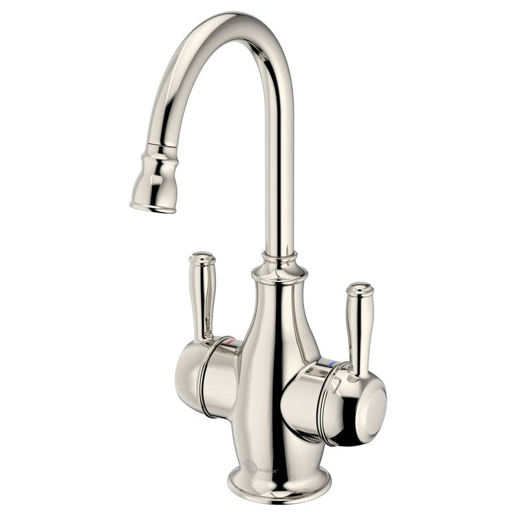 Water Dispenser Showroom Traditional 2010 Instant 2 Lever ADA Gooseneck 360 DEG Swivel Polished Nickel - Image 1