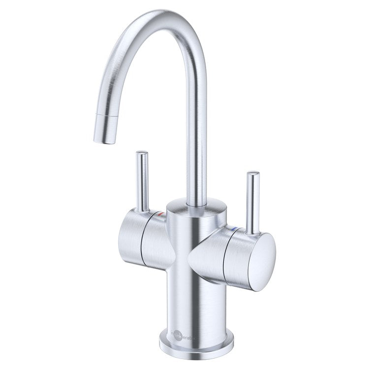 Water Dispenser Showroom Modern 3010 Instant 2 Lever ADA Gooseneck 360 DEG Swivel Arctic Steel - Image 1