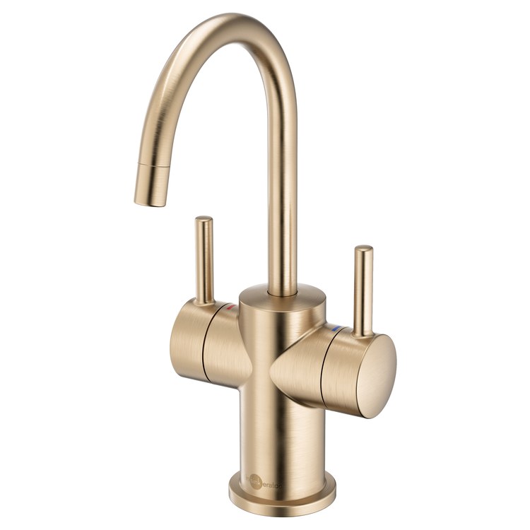 Water Dispenser Showroom Modern 3010 Instant 2 Lever ADA Gooseneck 360 DEG Swivel Brushed Bronze - Image 1