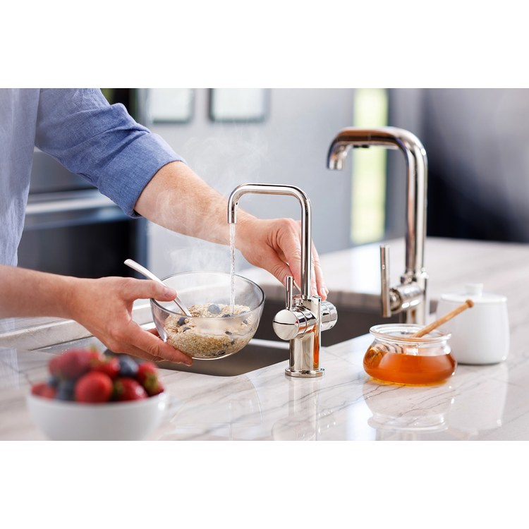 Water Dispenser Showroom Modern 3020 Instant 2 Lever ADA Arc 360 DEG Swivel Polished Nickel - Image 3