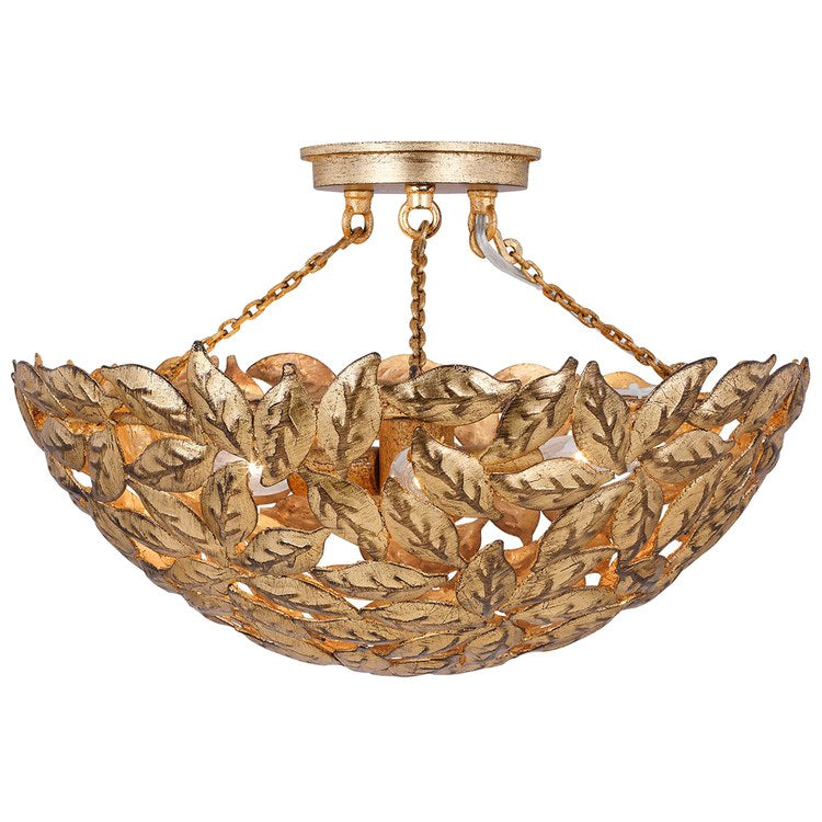 Ceiling Light Kelan Semi-Flushmount 3 Lamp Aged Iron