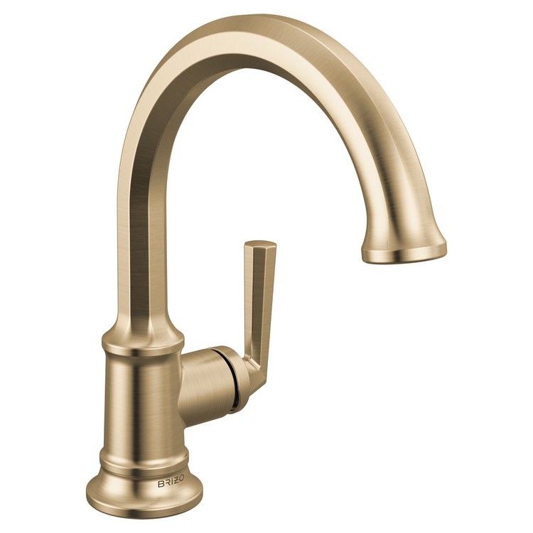 Lavatory Faucet Beauclere Deck Mount 1 Lever ADA WaterSense Brilliance Luxe Gold 1.2 Gallons per Minute Less Drain 1 Hole - Image 1