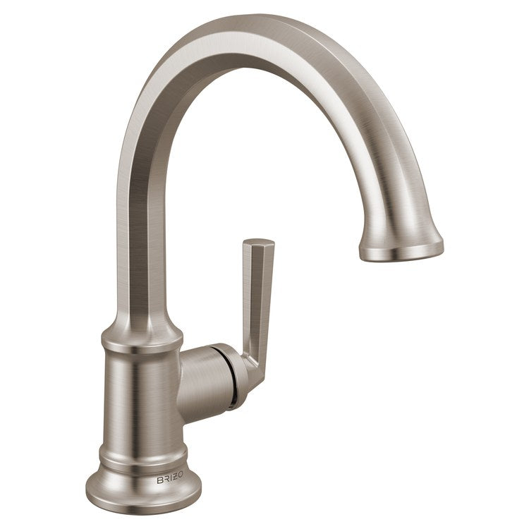 Lavatory Faucet Beauclere Deck Mount 1 Lever ADA WaterSense Brilliance Luxe Nickel 1.2 Gallons per Minute Less Drain 1 Hole - Image 1