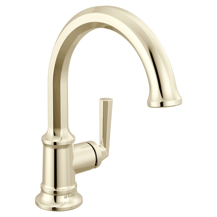 Lavatory Faucet Beauclere Deck Mount 1 Lever ADA WaterSense Brilliance Polished Nickel 1.2 Gallons per Minute Less Drain 1 Hole - Image 1