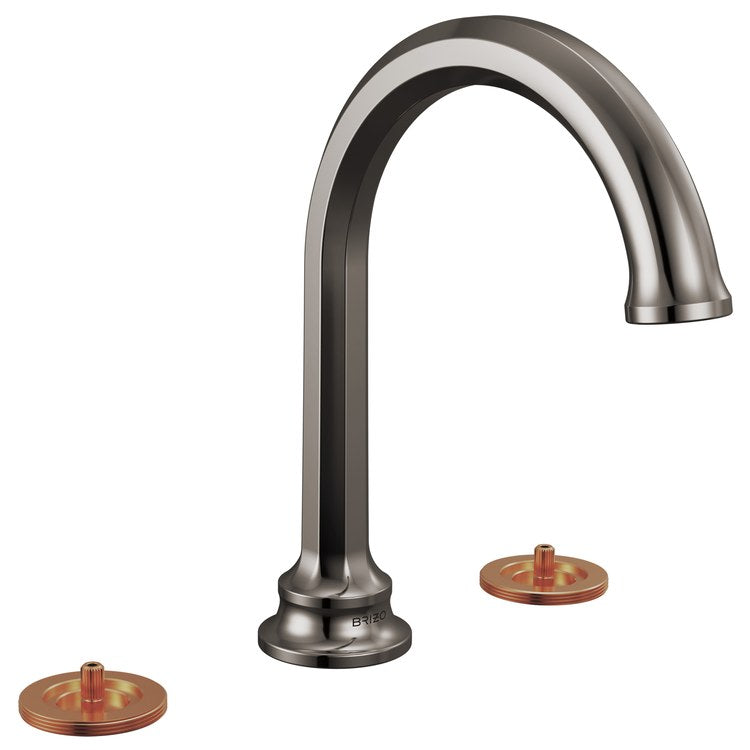 Lavatory Faucet Beauclere Widespread 6 to 16 Inch Spread Less Handle WaterSense Brilliance Black Onyx 1.2 Gallons per Minute Deck High Arc Less Drain 3 Hole