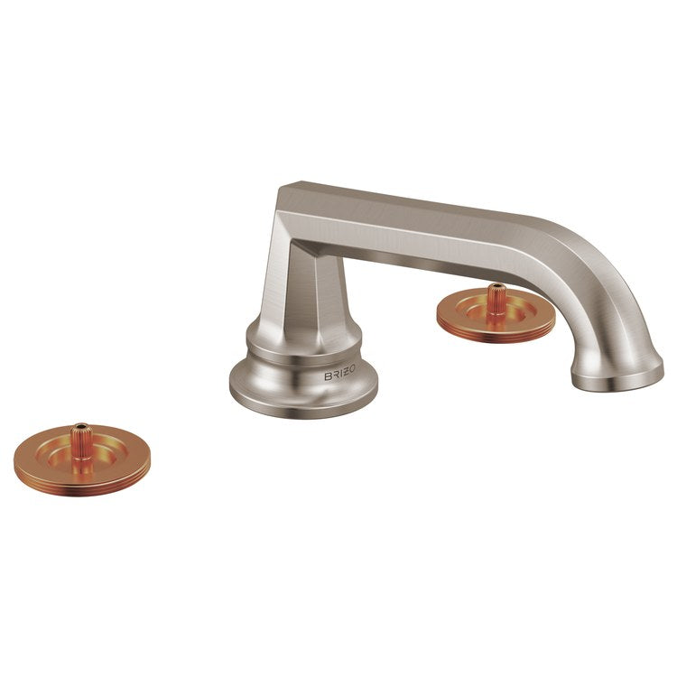 Lavatory Faucet Beauclere Widespread 6 to 16 Inch Spread Less Handle WaterSense Brilliance Luxe Nickel 1.2 Gallons per Minute Deck Low Arc Less Drain 3 Hole