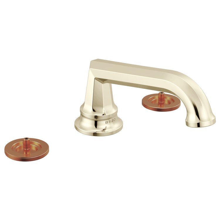 Lavatory Faucet Beauclere Widespread 6 to 16 Inch Spread Less Handle WaterSense Brilliance Polished Nickel 1.2 Gallons per Minute Deck Low Arc Less Drain 3 Hole