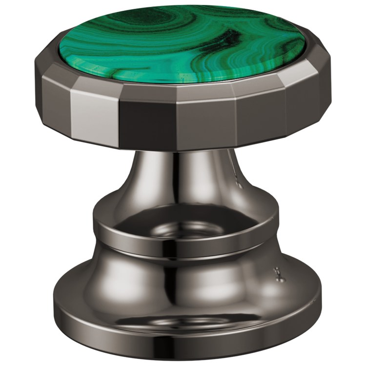 Handle Kit Beauclere 2 Wheel Brilliance Black Onyx/Malachite Inlay for Widespread Lavatory Faucet - Image 1