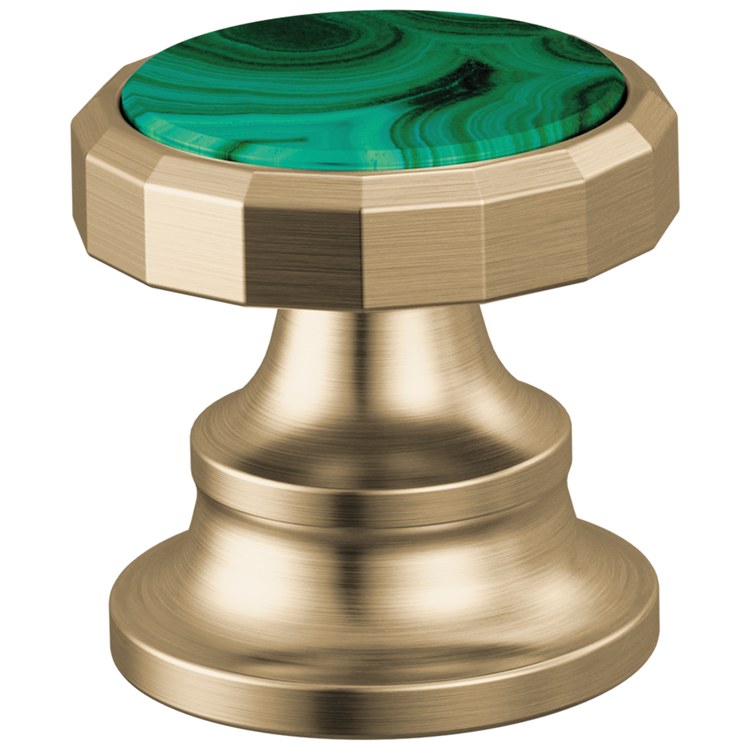 Handle Kit Beauclere 2 Wheel Brilliance Luxe Gold/Malachite Inlay for Widespread Lavatory Faucet - Image 1