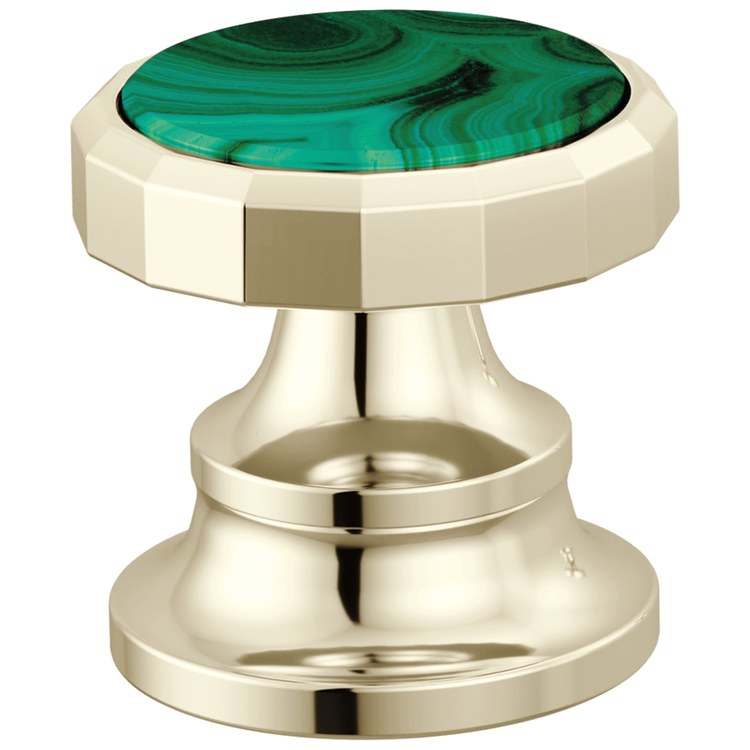Handle Kit Beauclere 2 Wheel Brilliance Polished Nickel/Malachite Inlay for Widespread Lavatory Faucet - Image 1