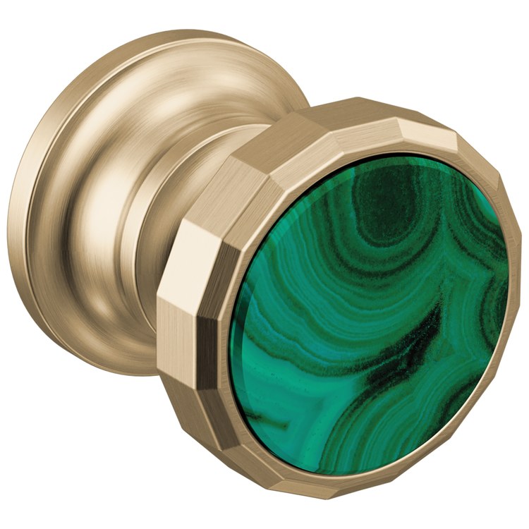 Handle Kit Beauclere 2 Wheel Brilliance Luxe Gold/Malachite Inlay for Wall Mount Lavatory Faucet - Image 1