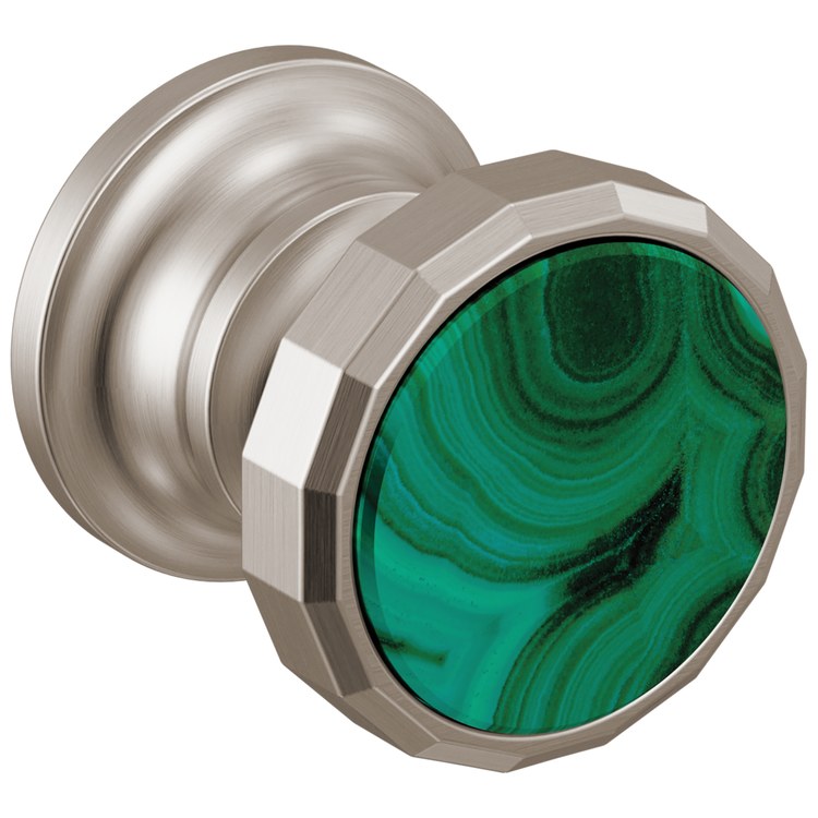 Handle Kit Beauclere 2 Wheel Brilliance Luxe Nickel/Malachite Inlay for Wall Mount Lavatory Faucet - Image 1