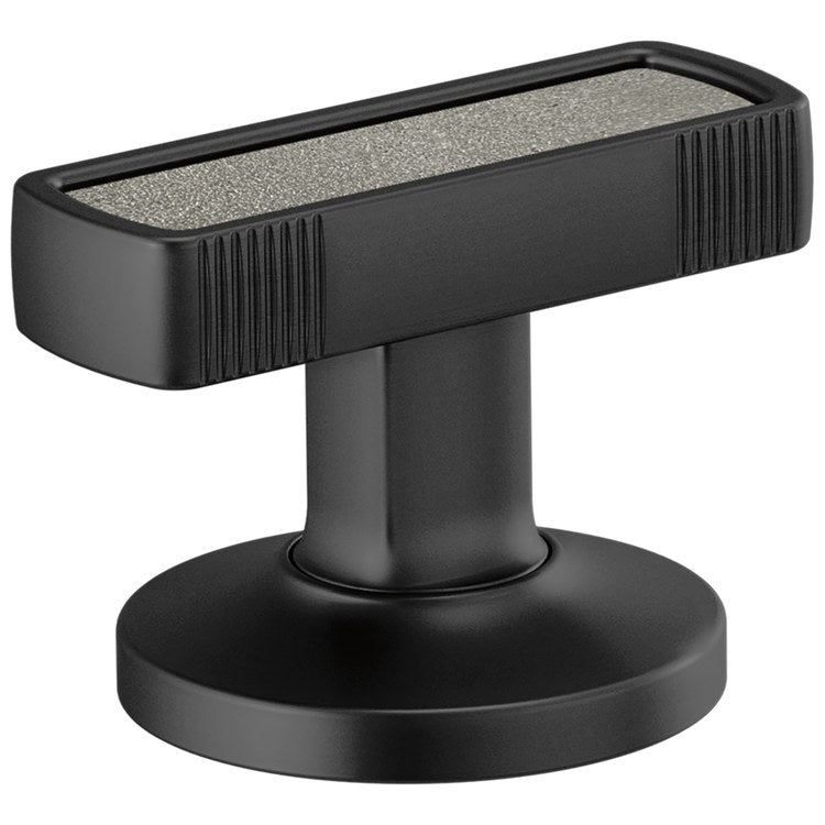 Handle Kit Kintsu 2 Knob Matte Black/Concrete Inlay ADA for Widespread Lavatory Faucet - Image 1