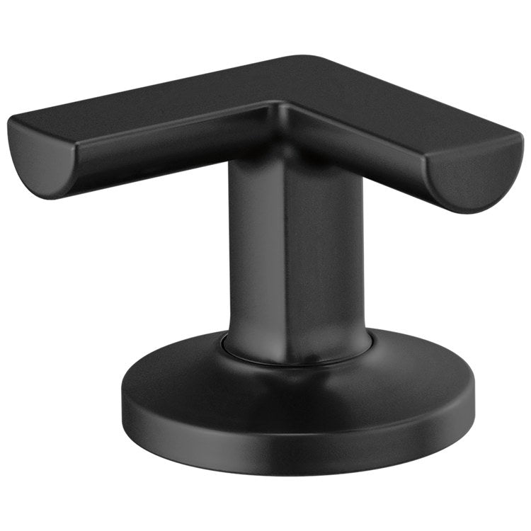 Handle Kit Kintsu Zinc 2 Cross Matte Black ADA for Widespread Lavatory Faucet - Image 1