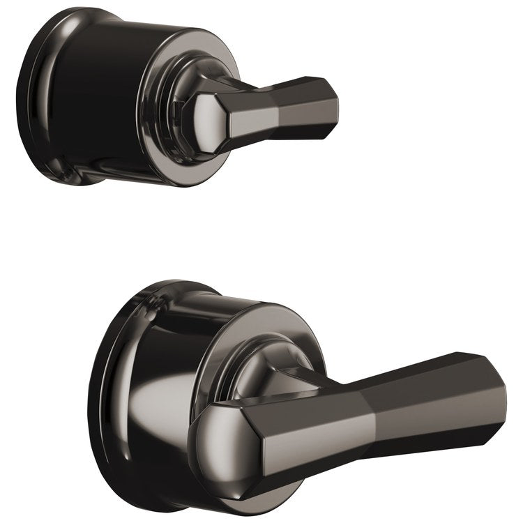 Handle Kit Beauclere 2 Cross Brilliance Black Onyx ADA for Pressure Balance Valve with Integrated Diverter Trim - Image 1