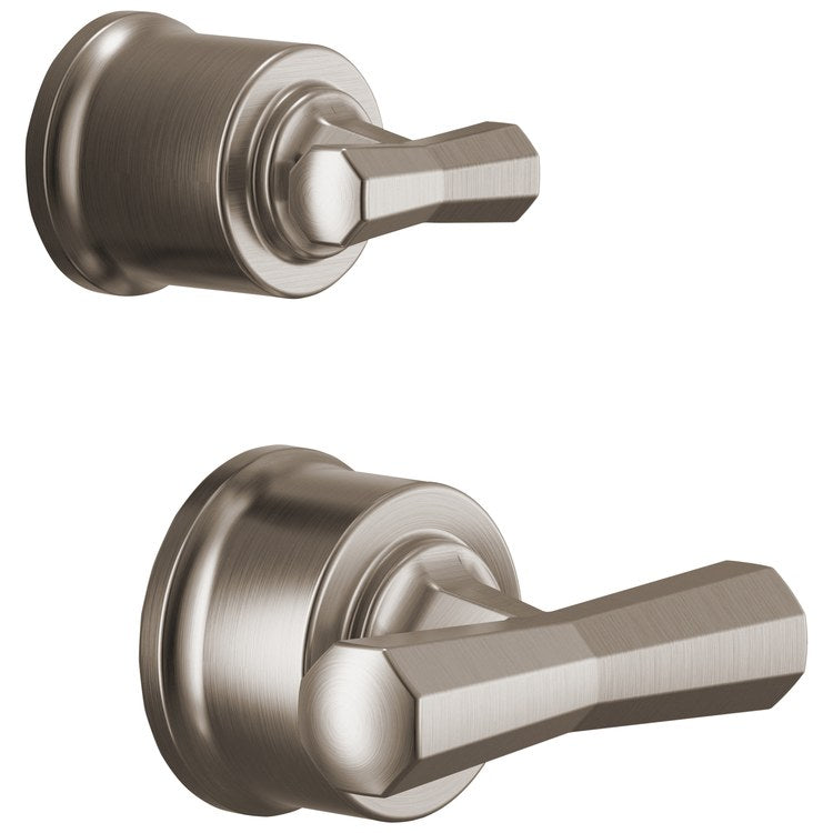 Handle Kit Beauclere 2 Cross Brilliance Luxe Nickel ADA for Pressure Balance Valve with Integrated Diverter Trim - Image 1