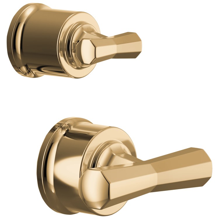 Handle Kit Beauclere 2 Cross Brilliance Polished Gold ADA for Pressure Balance Valve with Integrated Diverter Trim - Image 1