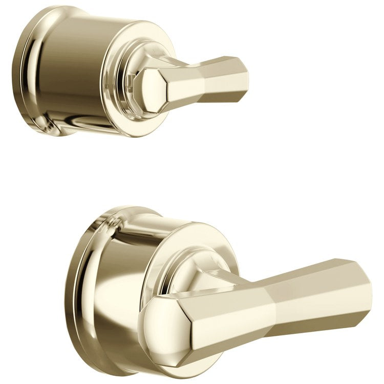 Handle Kit Beauclere 2 Cross Brilliance Polished Nickel ADA for Pressure Balance Valve with Integrated Diverter Trim - Image 1