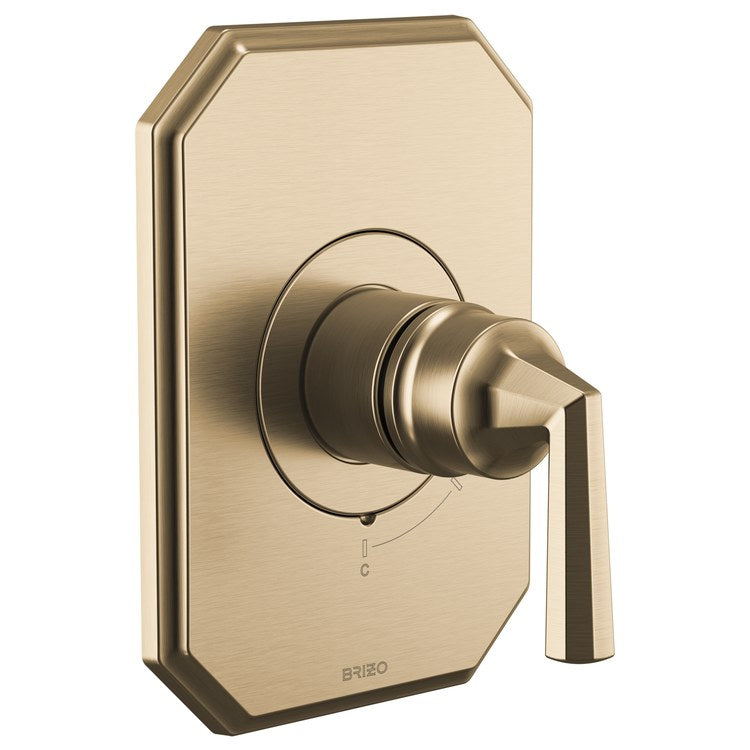 Pressure Balance Valve Trim Beauclere Less Handle Brilliance Luxe Gold - Image 2