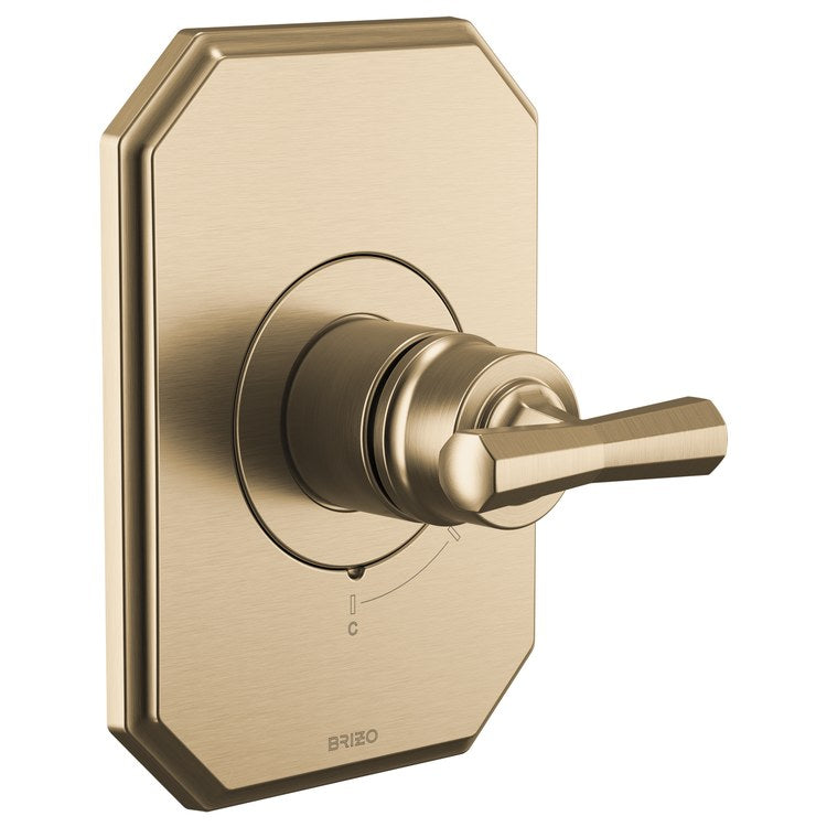 Pressure Balance Valve Trim Beauclere Less Handle Brilliance Luxe Gold - Image 3