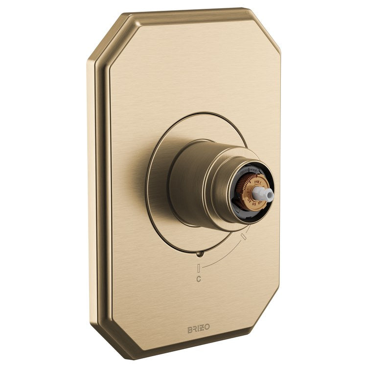 Pressure Balance Valve Trim Beauclere Less Handle Brilliance Luxe Gold - Image 1
