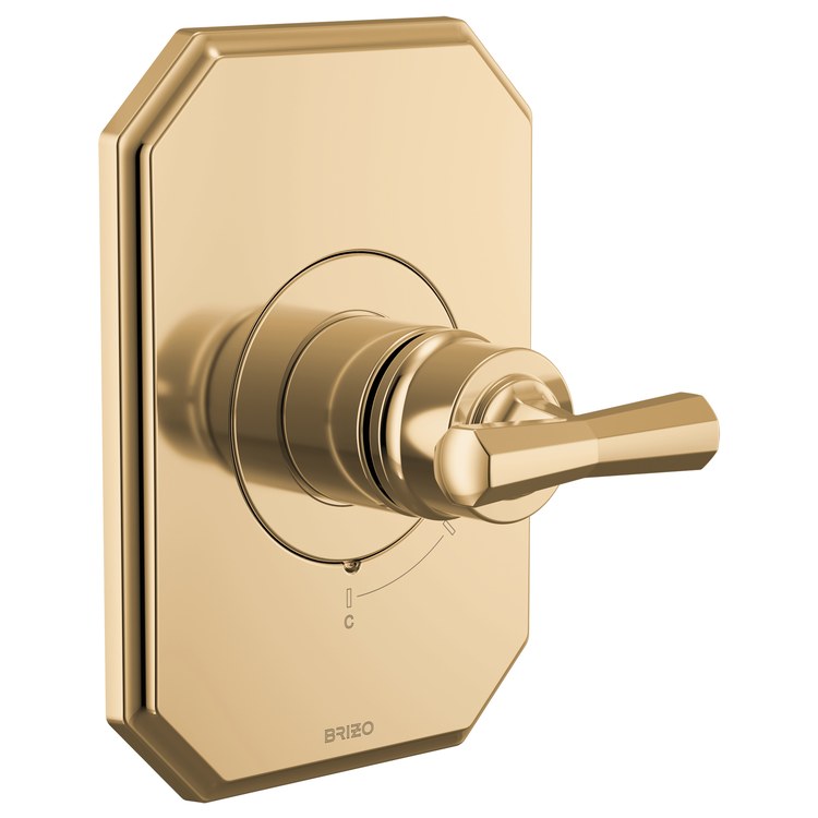 Pressure Balance Valve Trim Beauclere Less Handle Brilliance Polished Gold - Image 3