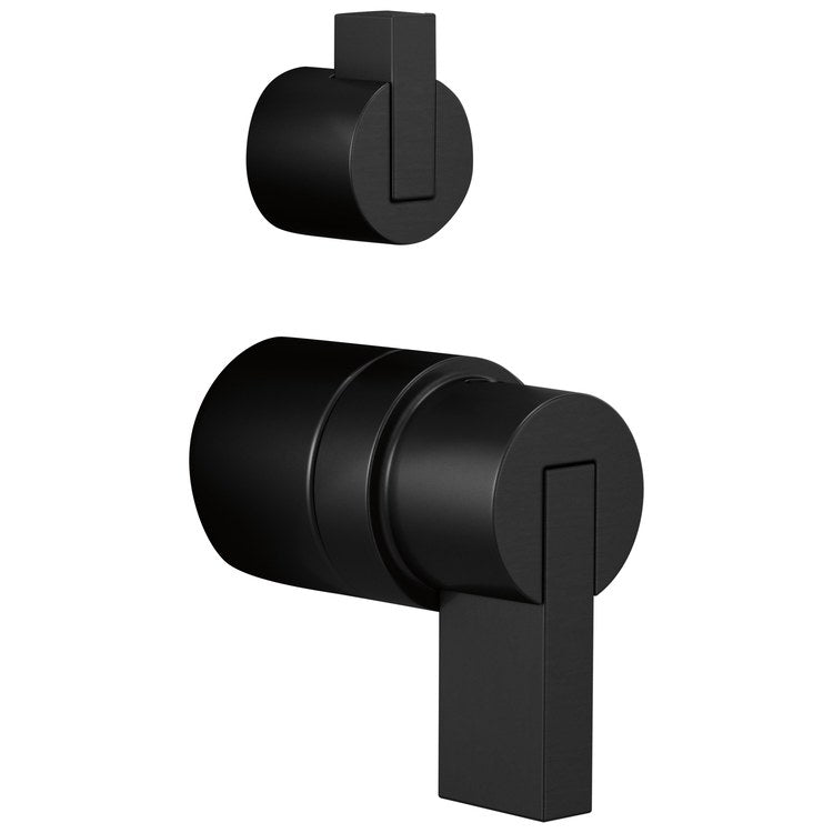 Handle Kit Litze Zinc 2 Lever Matte Black ADA for Pressure Balance Valve with Integrated Diverter Trim