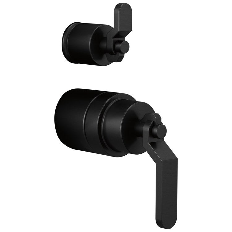 Handle Kit Litze Zinc 2 Industrial Lever Matte Black ADA for Pressure Balance Valve with Integrated Diverter Trim