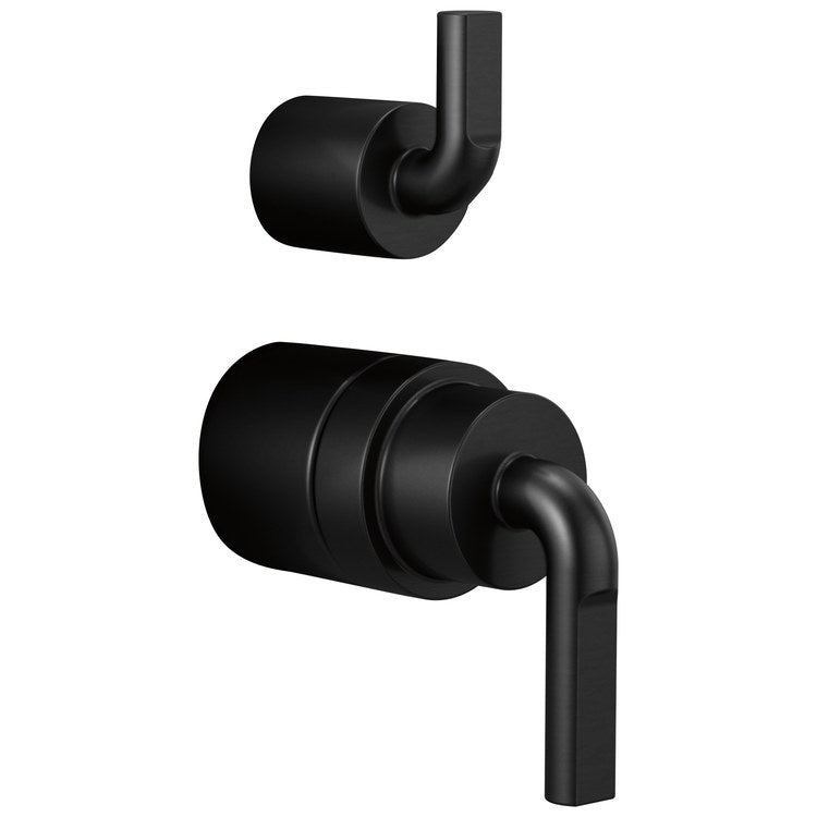 Handle Kit Litze Zinc 2 Notch Lever Matte Black ADA for Pressure Balance Valve with Diverter Trim