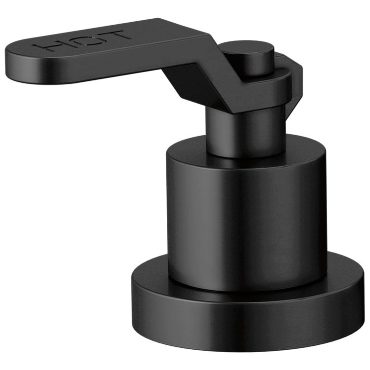 Handle Kit Litze Zinc 2 Industrial Lever Matte Black ADA for Roman Tub Faucet - Image 1