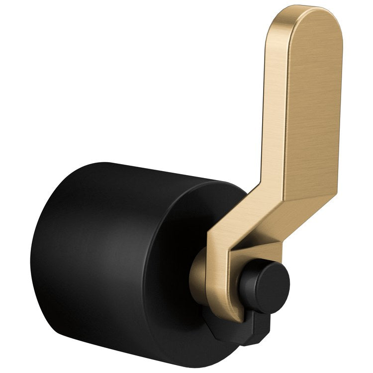 Handle Kit Litze Zinc 1 Industrial Lever Matte Black/Brilliance Luxe Gold ADA for 3/6 Function Diverter Trim - Image 1