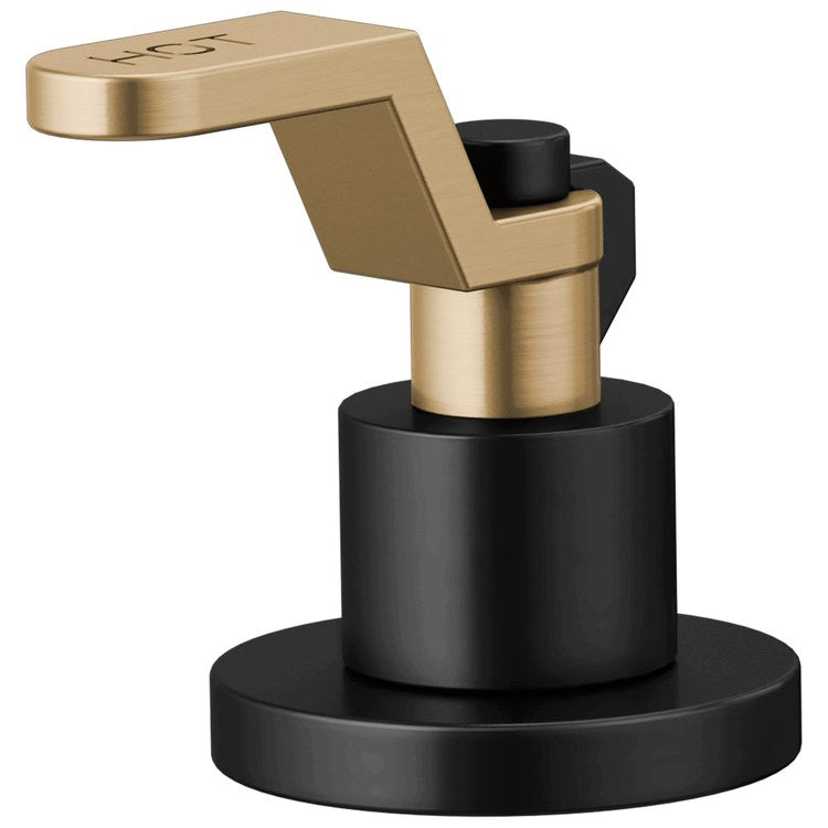 Handle Kit Litze Brass 2 Industrial Lever Matte Black/Brilliance Luxe Gold ADA for Faucet Model 65332LF-LHP and 65334LF-LHP - Image 1