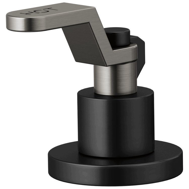 Handle Kit Litze Brass 2 Industrial Lever Matte Black/Brilliance Luxe Steel ADA for Faucet Model 65332LF-LHP and 65334LF-LHP - Image 1
