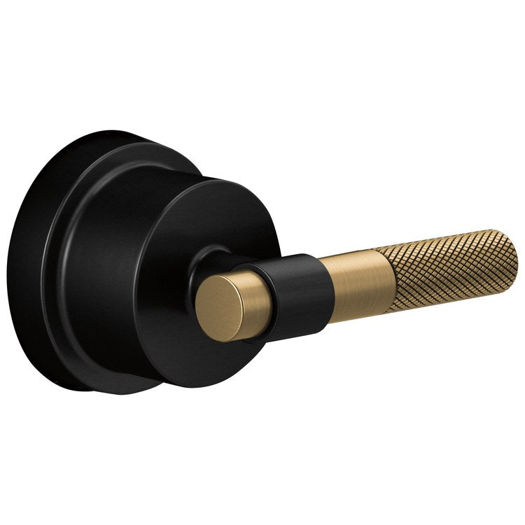 Handle Kit Litze Zinc 1 T-Lever with Knurling Matte Black/Brilliance Luxe Gold ADA for Sensori Thermostatic Valve Trim - Image 1