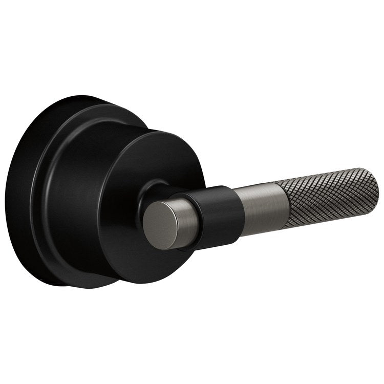 Handle Kit Litze Zinc 1 T-Lever with Knurling Matte Black/Brilliance Luxe Steel ADA for Sensori Thermostatic Valve Trim - Image 1
