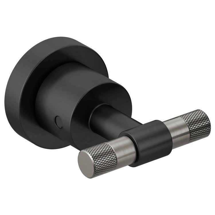 Handle Kit Litze Zinc 2 T-Lever Matte Black/Brilliance Luxe Steel ADA for Wall Mount Tub Filler - Image 1