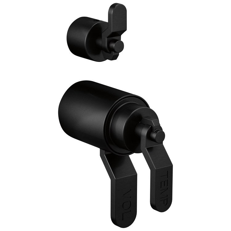 Handle Kit Litze Zinc 2 Industrial Lever Matte Black ADA for TempAssure Thermostatic Valve with Integrated Diverter Trim