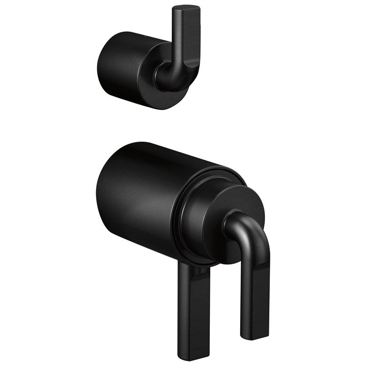 Handle Kit Litze Zinc 2 Notch Lever Matte Black ADA for TempAssure Thermostatic Valve with Integrated Diverter Trim