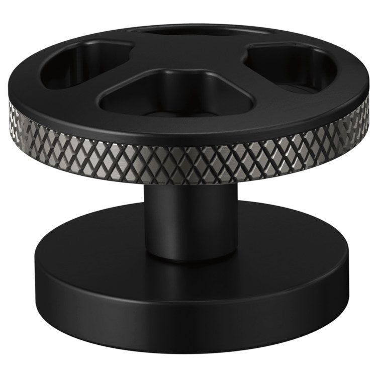 Handle Kit Litze Brass 2 Wheel Matte Black/Brilliance Luxe Steel for Faucet Model 65332LF-LHP and 65334LF-LHP - Image 1