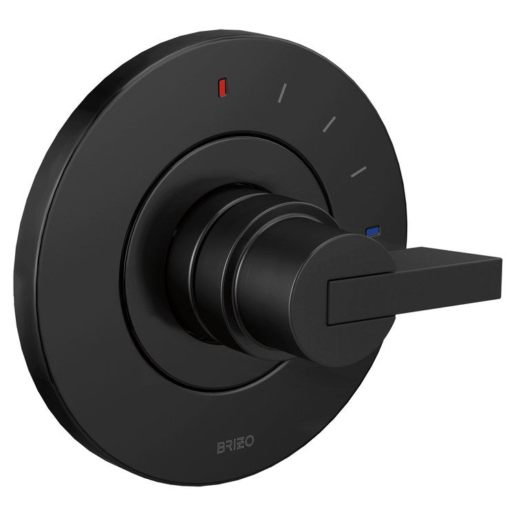 Pressure Balance Valve Trim Litze Round Less Handle Matte Black for MultiChoice Universal Rough Valve Body R60000 Series - Image 2