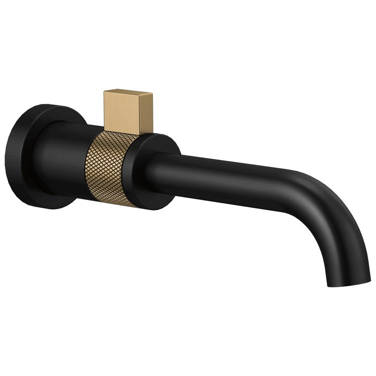 Lavatory Faucet Litze Trim 1 Lever WaterSense/CALGreen Matte Black/Brilliance Luxe Gold 1.2 Gallons per Minute Wall - Image 1