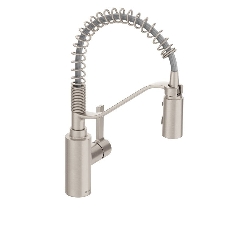 Kitchen Faucet Genta LX Pre-Rinse Spring with Deck Plate 1 Lever ADA CALGreen Spot Resist Stainless High Arc 1/3 Hole PowerBoost 1.5 Gallons per Minute - Image 1