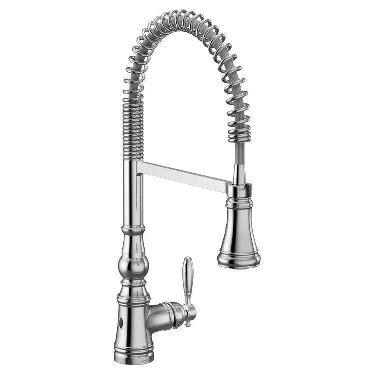 Kitchen Faucet Weymouth Touchless Pre-Rinse Spring 1 Lever ADA CALGreen Chrome High Arc 1/3 Hole PowerBoost/MotionSense Wave 1.5 Gallons per Minute - Image 1