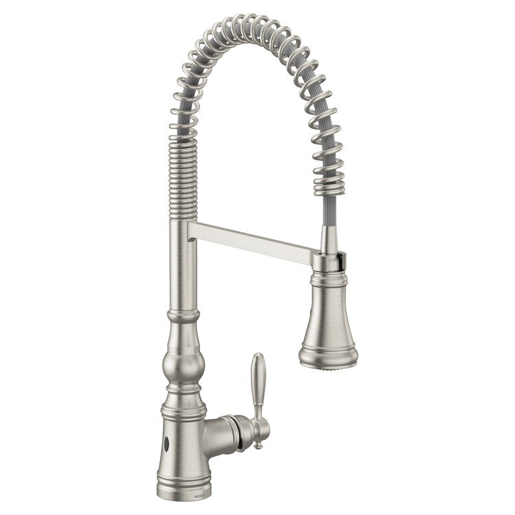 Kitchen Faucet Weymouth Touchless Pre-Rinse Spring 1 Lever ADA CALGreen Spot Resist Stainless High Arc 1/3 Hole PowerBoost/MotionSense Wave 1.5 Gallons per Minute - Image 1