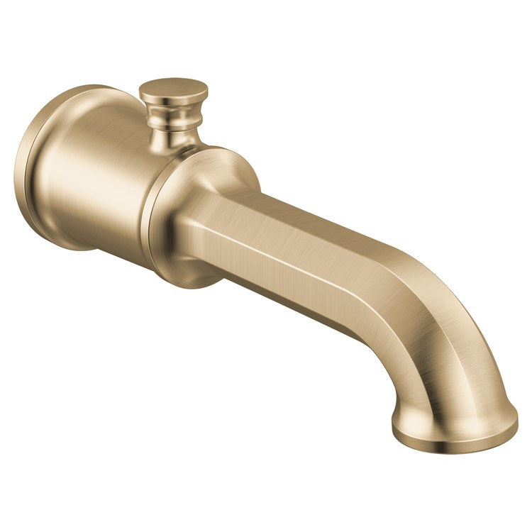 Tub Spout Beauclere Pull Up Diverter Brilliance Luxe Gold 9 Inch Brass 1/2 Inch NPT