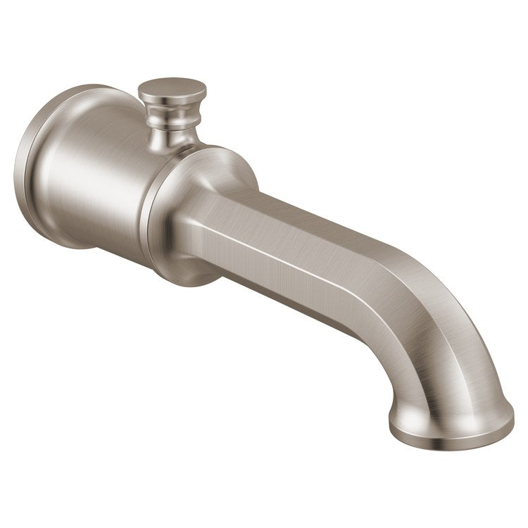 Tub Spout Beauclere Pull Up Diverter Brilliance Luxe Nickel 9 Inch Brass 1/2 Inch NPT - Image 1