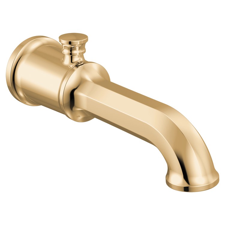Tub Spout Beauclere Pull Up Diverter Brilliance Polished Gold 9 Inch Brass 1/2 Inch NPT - Image 1