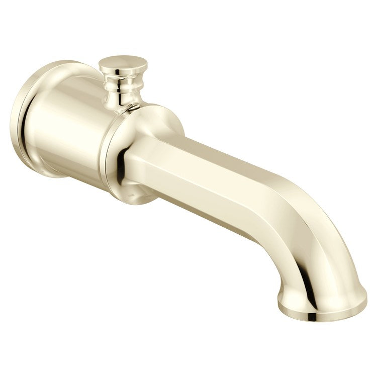 Tub Spout Beauclere Pull Up Diverter Brilliance Polished Nickel 9 Inch Brass 1/2 Inch NPT - Image 1