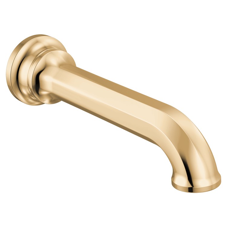 Tub Spout Beauclere Less Diverter Brilliance Polished Gold 9 Inch Brass 1/2 Inch NPT - Image 1
