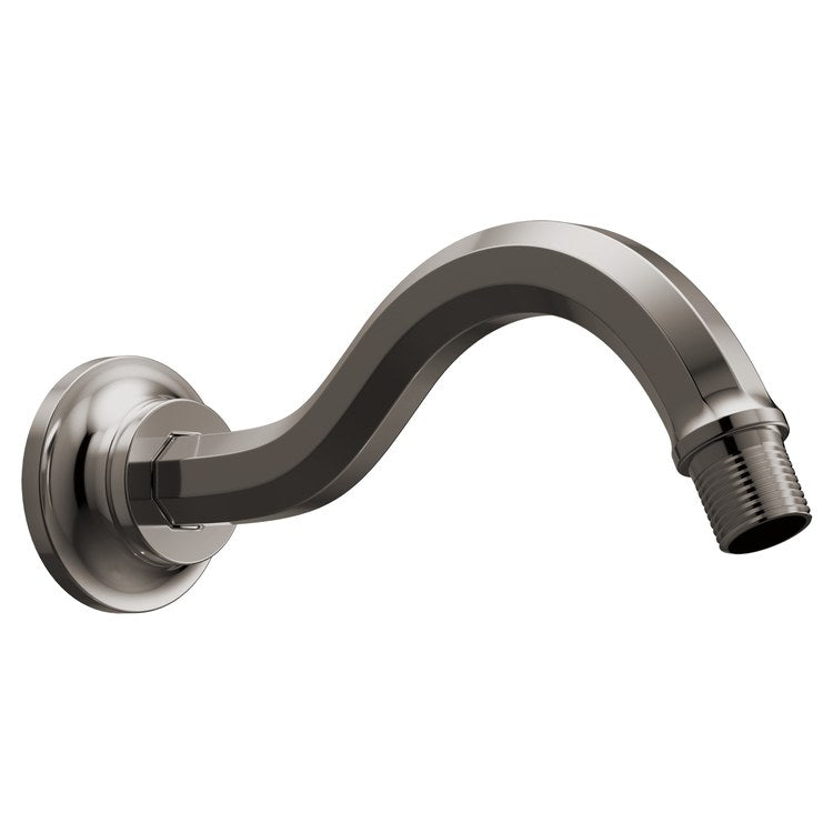 Shower Arm Beauclere with Flange Brilliance Black Onyx 1/2 IN NPT Brass Wall Mount - Image 1